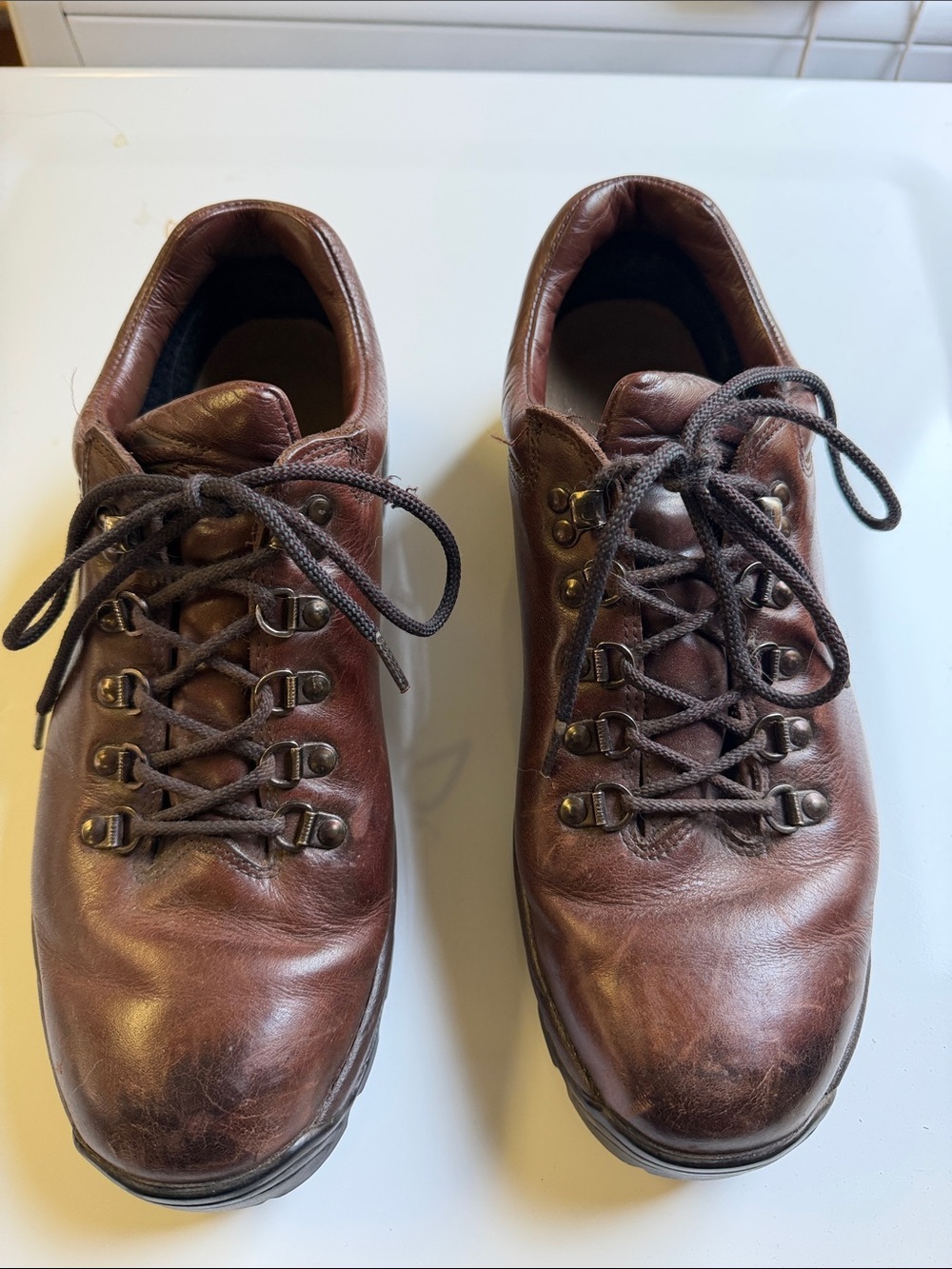 Merrell Men's Brown Leather Hiking-Style Lace-Up Boots